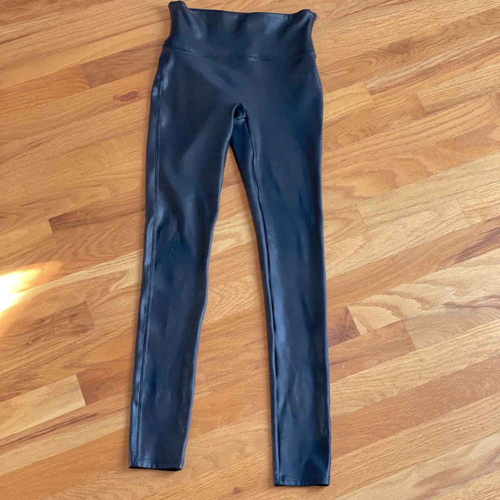 Spanx Black Faux Leather Leggings